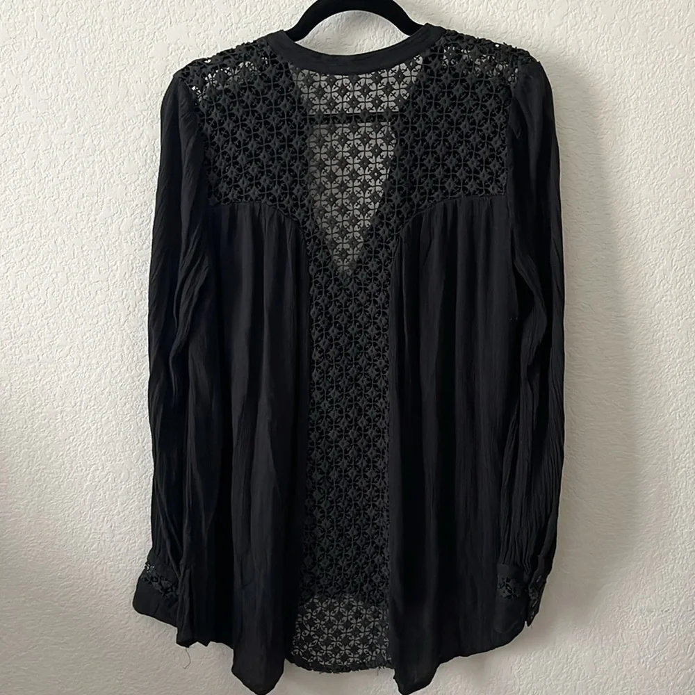 Free People The Best Button Down Boho Top M - Picture 4 of 4